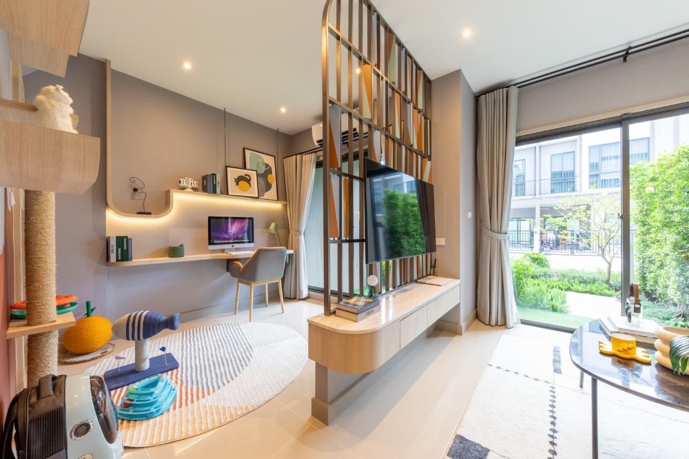 For SaleTownhomeBangna, Bearing, Lasalle : For sale!! Model townhouse, fully furnished, ready to move in, 5.2 meters wide, modern style, near Mega & Ikea Bangna, Central Bangna and international schools.