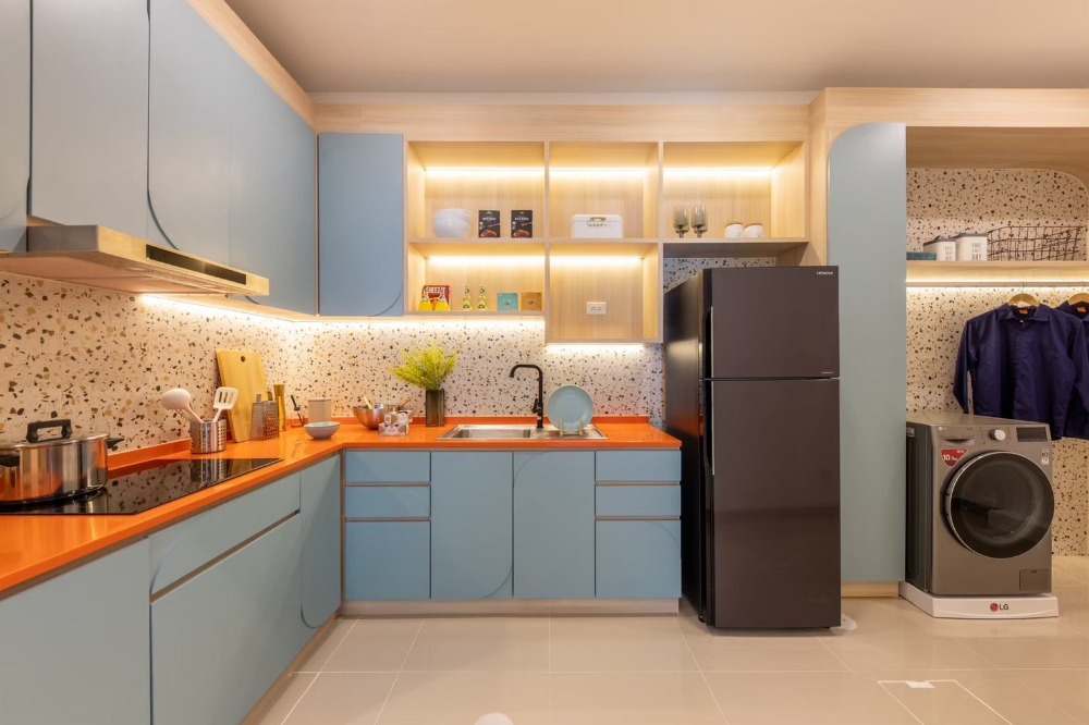 For SaleTownhomeBangna, Bearing, Lasalle : For sale!! Model townhouse, fully furnished, ready to move in, 5.2 meters wide, modern style, near Mega & Ikea Bangna, Central Bangna and international schools.