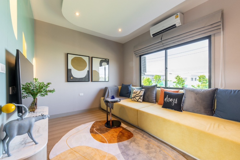 For SaleTownhomeBangna, Bearing, Lasalle : For sale!! Model townhouse, fully furnished, ready to move in, 5.2 meters wide, modern style, near Mega & Ikea Bangna, Central Bangna and international schools.