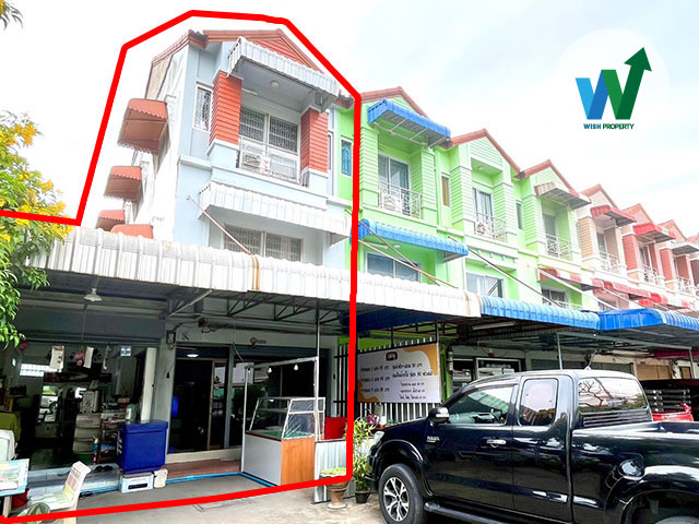 ขายอาคารพาณิชย์นนทบุรี บางใหญ่ บางบัวทอง : ขาย อาคารพาณิชย์ หลังมุม 3 ชั้น พื้นที่กว้าง พร้อมต่อเติมด้านข้าง ซอย หมู่บ้านเจ้าพระยา 9