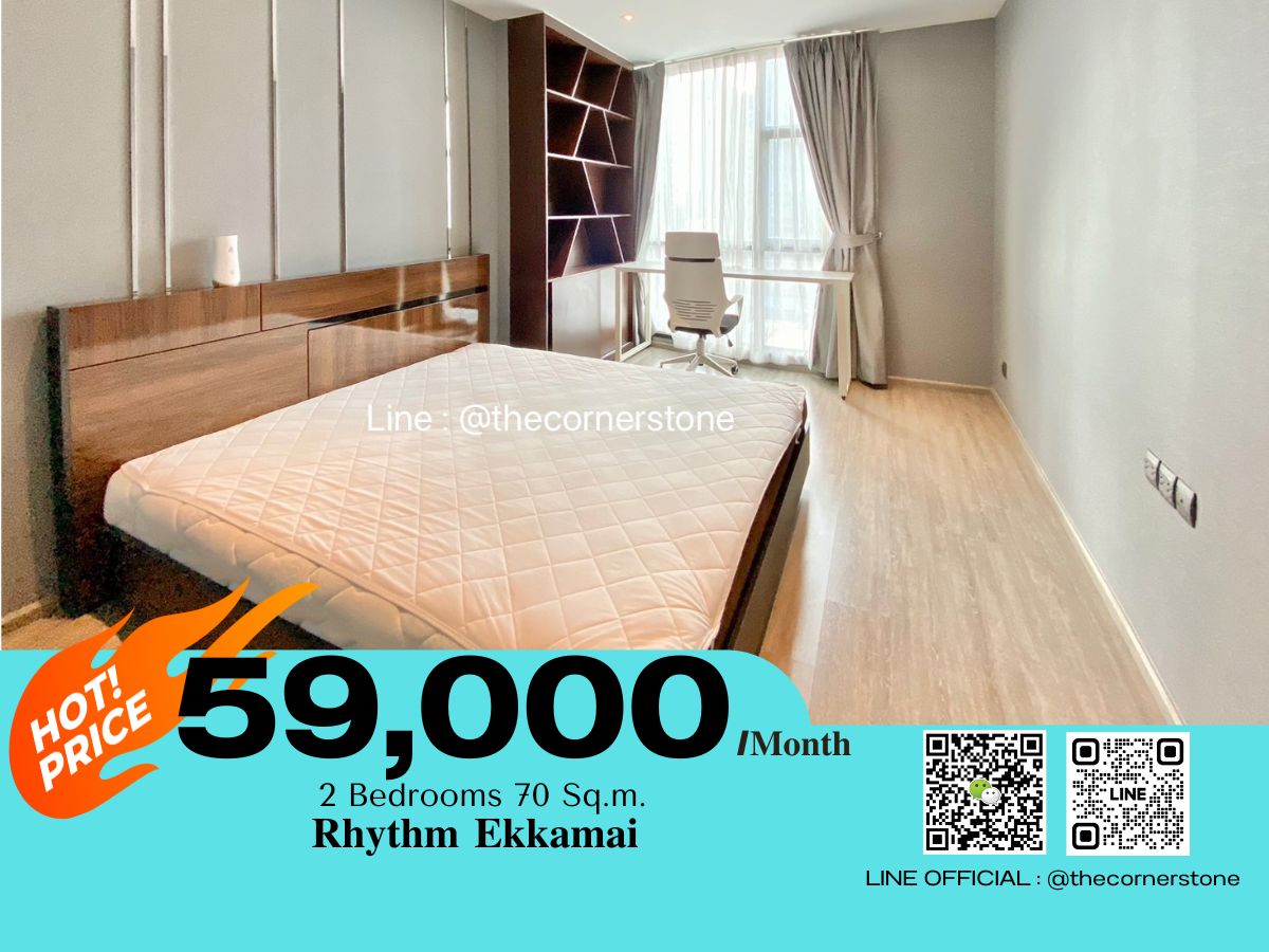 For RentCondoSukhumvit, Asoke, Thonglor : Special price ✨ 𝐑𝐡𝐲𝐭𝐡𝐦 𝐄𝐤𝐤𝐚𝐦𝐚𝐢 ✨ 🔹 Beautiful room, large room, complete furniture and electrical appliances, ready to move in 🔹 Near BTS Ekkamai