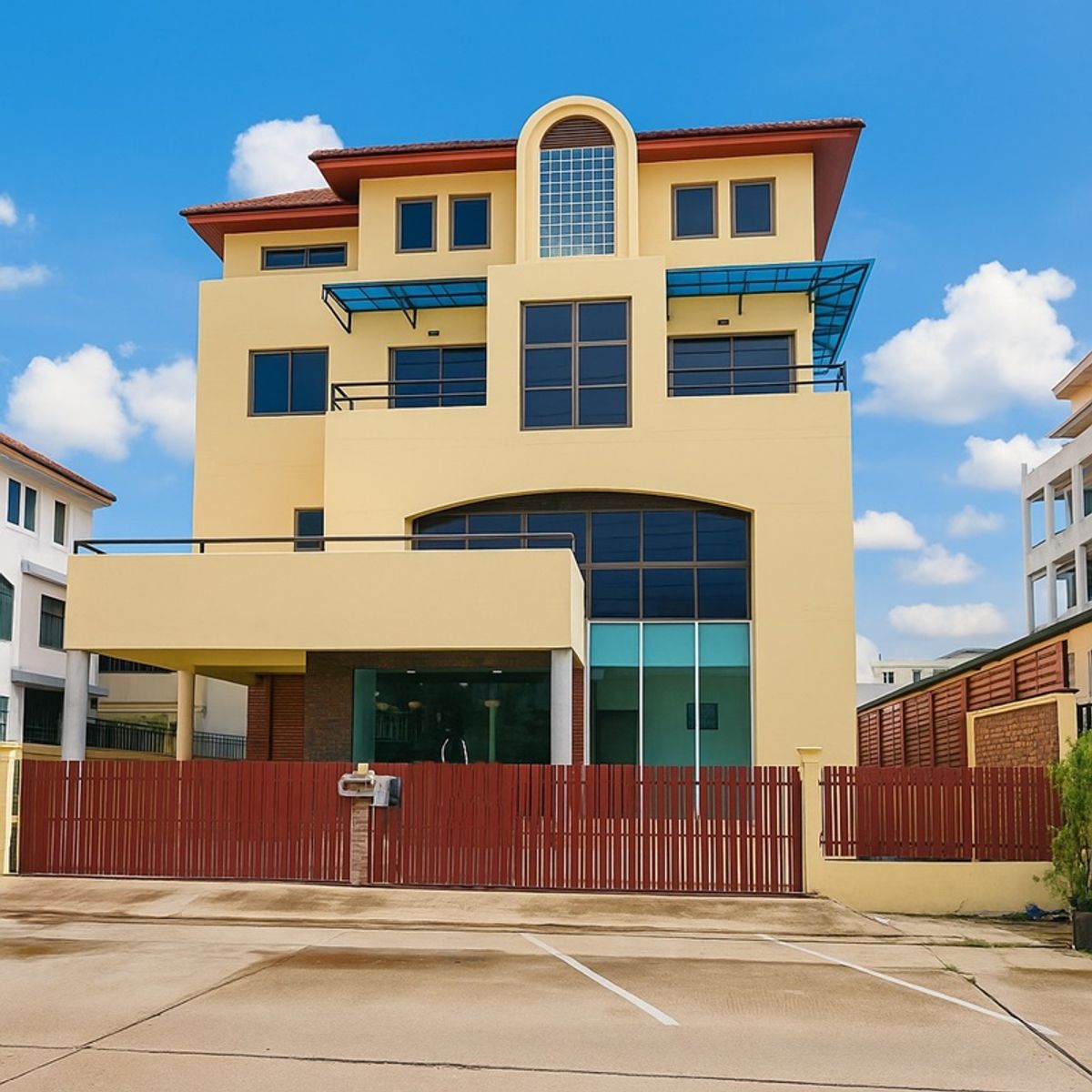 For SaleHome OfficeRamkhamhaeng, Hua Mak : Great value, selling a 4-storey home office, Town in Town Sriwara, the cheapest price in the project, prime location in the heart of the city