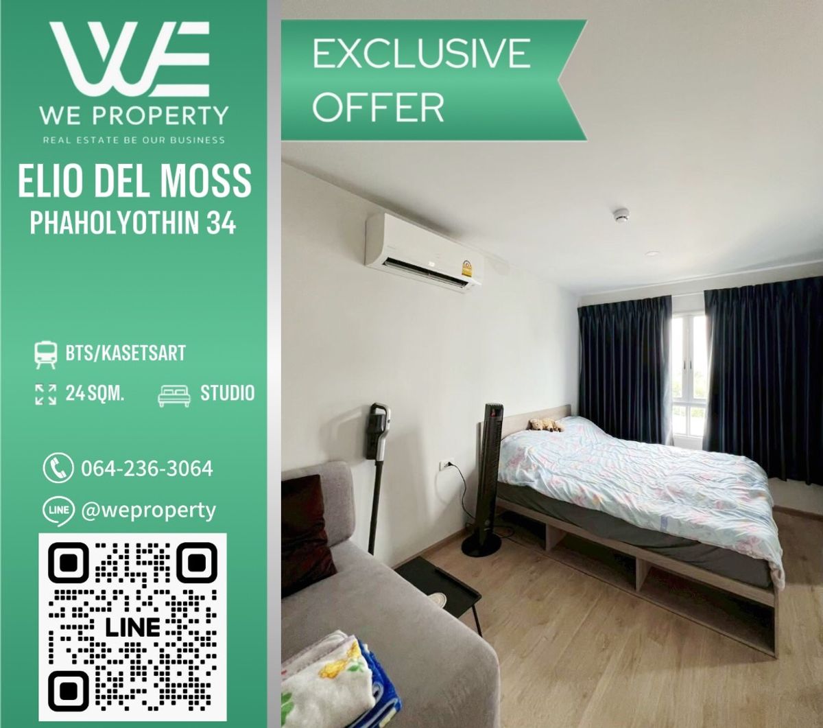 ขายคอนโดเกษตรศาสตร์ รัชโยธิน : ห้องสวยวิวดีไม่มีตึกบัง ราคาดี⭐Elio Del Moss Phaholyothin 34 (เอลลิโอ เดล มอสส์ พหลโยธิน 34)