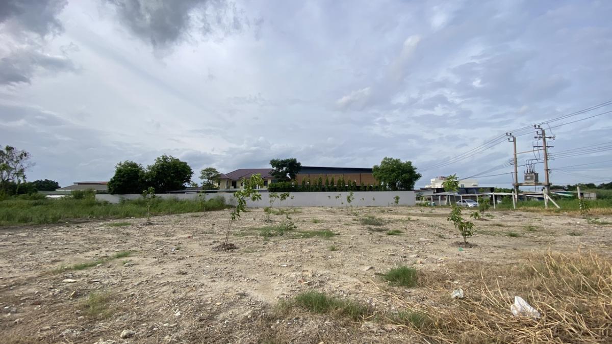 ขายที่ดินพัฒนาการ ศรีนครินทร์ : ขายที่ดินกรุงเทพกรีฑา 37 แยก 6 ขนาด 1 ไร่ (400 ตารางวา) - แปลงมุม ถมดินดำสูงกว่าถนน 30 ซม - ขนาดที่ดิน 32x50 เมตร