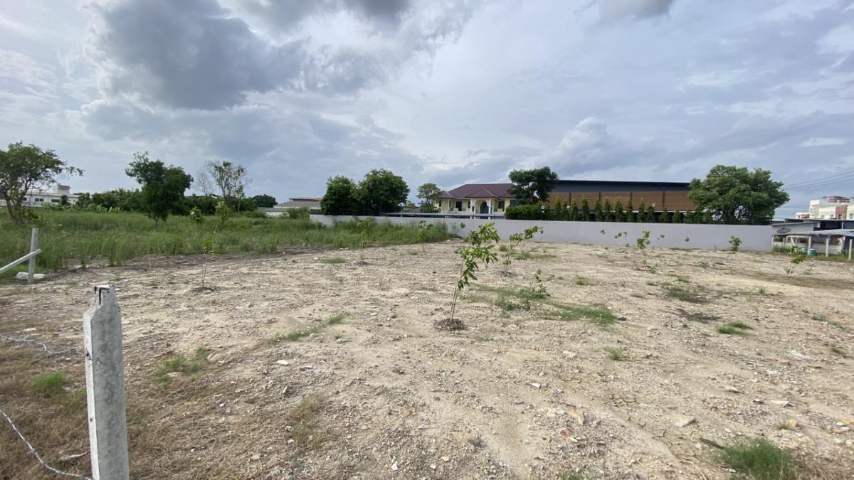 ขายที่ดินพัฒนาการ ศรีนครินทร์ : ขายที่ดินกรุงเทพกรีฑา 37 แยก 6 ขนาด 1 ไร่ (400 ตารางวา) - แปลงมุม ถมดินดำสูงกว่าถนน 30 ซม - ขนาดที่ดิน 32x50 เมตร