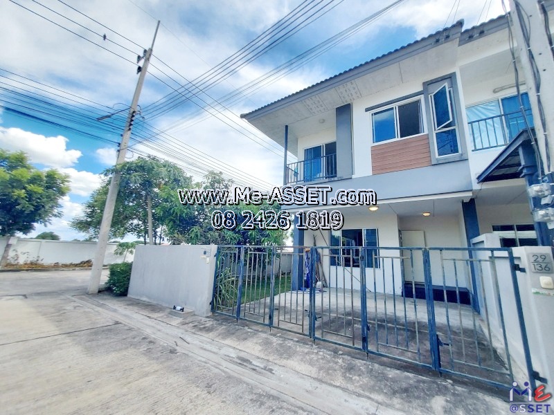 For SaleTownhomeRama5, Ratchapruek, Bangkruai : Townhouse for sale, corner unit, on the main road, in the area of ​​Khlong Phra Udom, Soi Wat Tha Kiewian, Khlong Bang Phai, Wat Thong Sa-at, Lat Lum Kaeo: Baan Suan Thanakarn Garden Village: 2 floors, 40 sq w: CODE NN-9