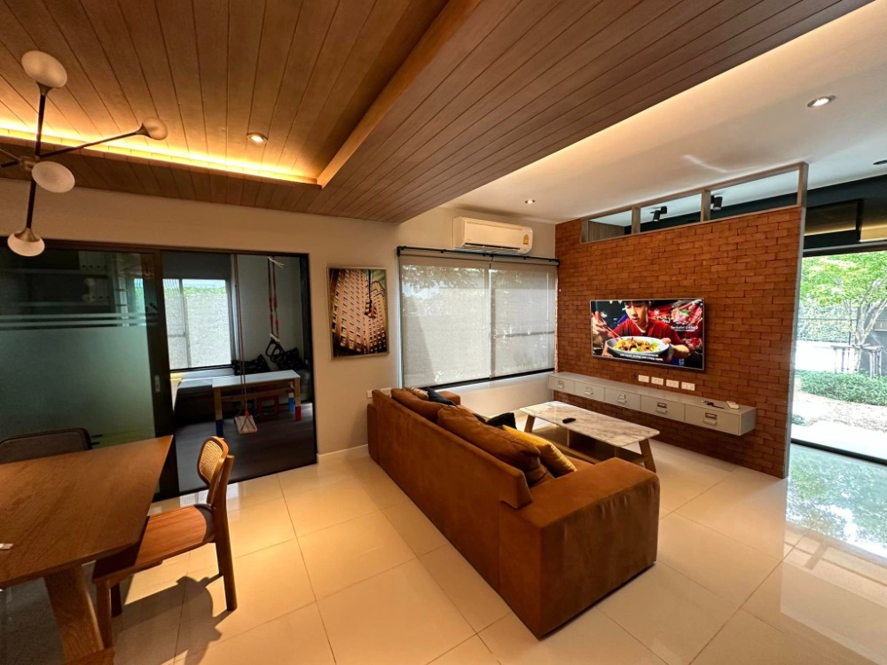 For RentHouseBangna, Bearing, Lasalle : P-2593 Urgent for rent! Mandhana Bangna Km 7, beautiful house, fully furnished, ready to move in, good location, convenient transportation