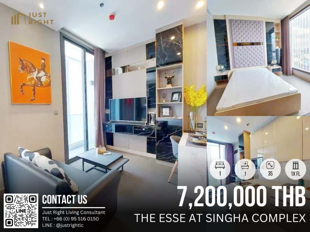 ขายคอนโดพระราม 9 เพชรบุรีตัดใหม่ RCA : ขาย The Esse at Singha Complex 1 ห้องนอน 1 ห้องน้ำ ขนาด 35 ตร.ม. ชั้น 1x เฟอร์ครบครัน ตกแต่งสวยหรู ราคาเพียง 7.2 ล้านบาท เท่านั้น!! (ค่าโอนฝ่ายละ 1%)