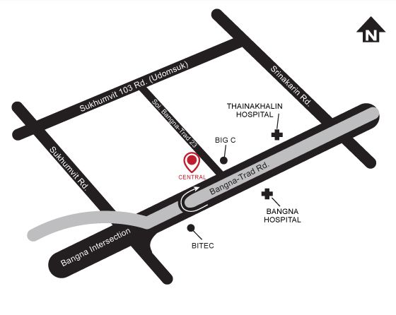 For RentOfficeBangna, Bearing, Lasalle : Office area for rent Central City Tower Bangna, the office for rent, next to Central Bangna, near MRT Sri Iam 1.2 km, 23rd floor, 167.15 sq.m., rental fee 100,290 baht per month.