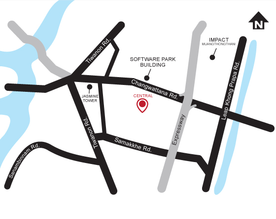 For RentOfficeChaengwatana, Muangthong : Office space for rent Central Plaza Chaengwattana Office Tower, office for rent in Chaengwattana area, near MRT Chaengwattana-Pak Kret, 28 floors, 18th floor, area 97 sq m., rental fee 58,200 baht/month