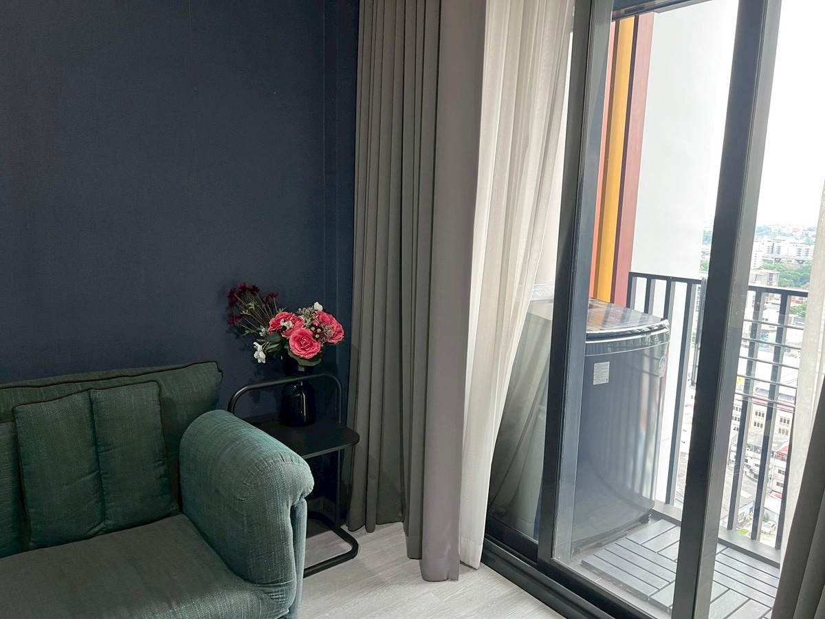 For RentCondoOnnut, Udomsuk : For rent 📍The Line Sukhumvit 101 📌Beautiful room, high ceiling, complete furniture and electrical appliances 🚆Near BTS Punnawithi 350 meters.