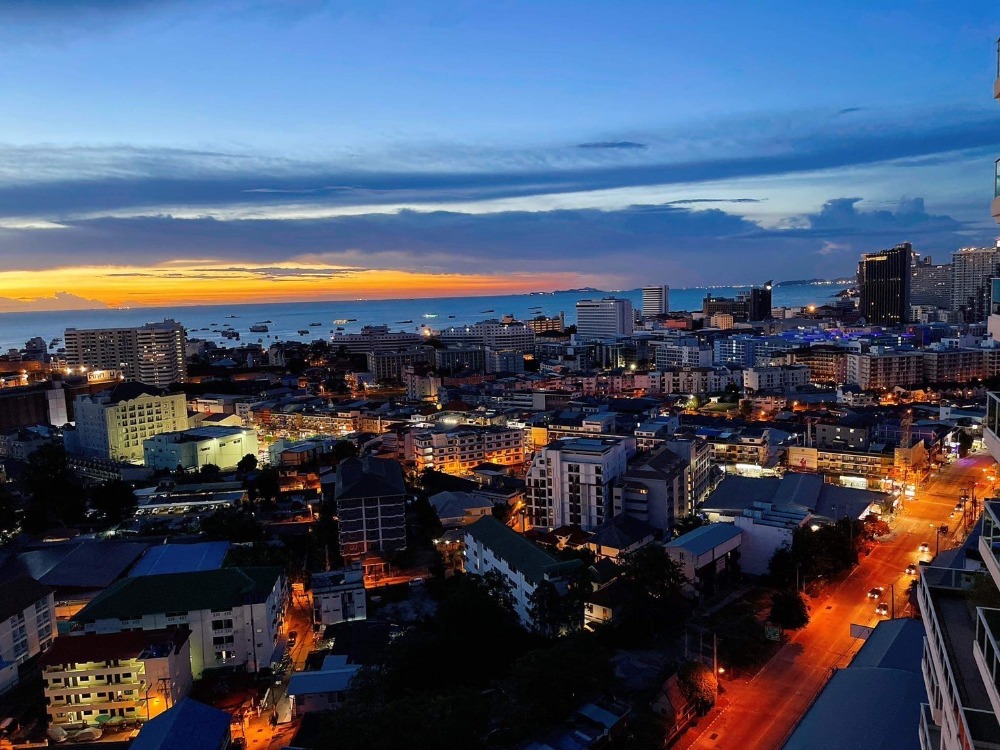 ขายคอนโดพัทยา บางแสน ชลบุรี สัตหีบ : Urgent Condo city gardent tower pattaya for sale 1 Bed sea view (S03-1891)