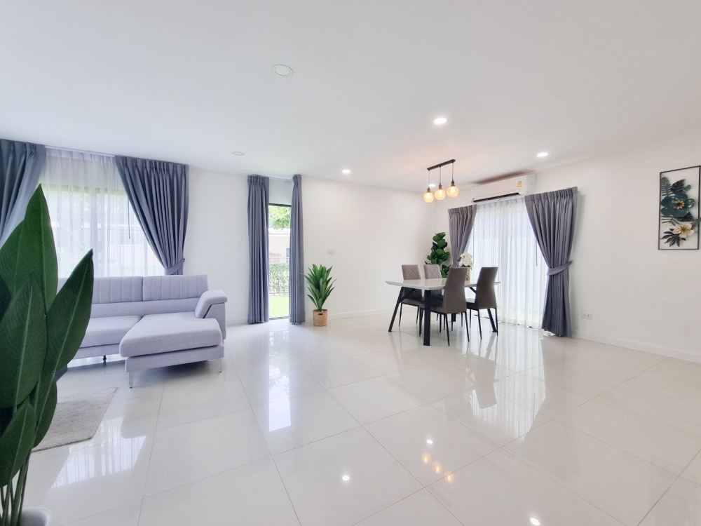 For SaleHouseLadkrabang, Suwannaphum Airport : K-5941 Urgent sale! Twin house, Pruksa WE/2 On Nut Rama 9, corner house, near Airport Link