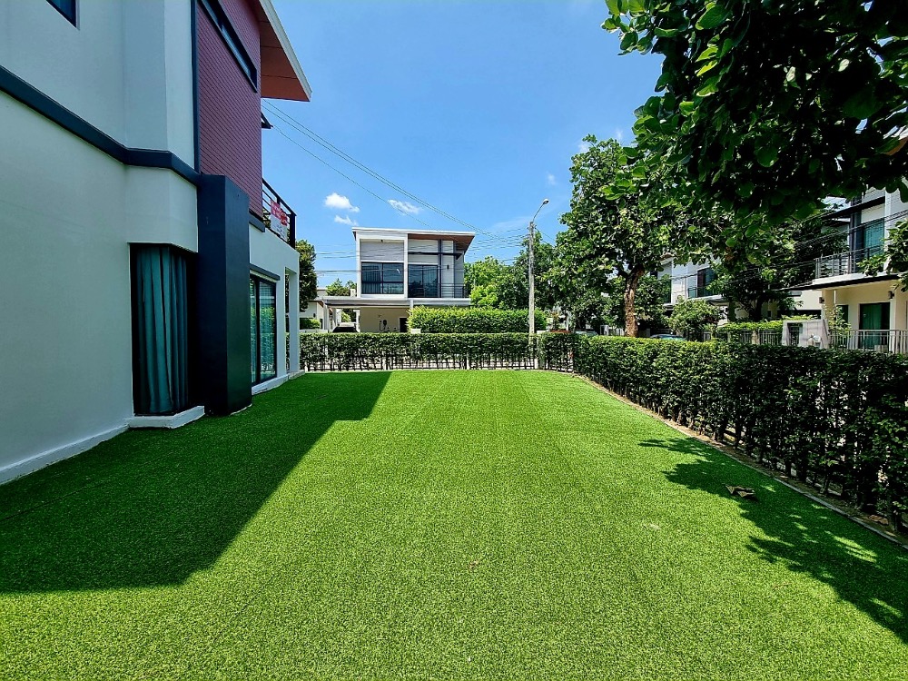 For SaleHouseLadkrabang, Suwannaphum Airport : K-5941 Urgent sale! Twin house, Pruksa WE/2 On Nut Rama 9, corner house, near Airport Link