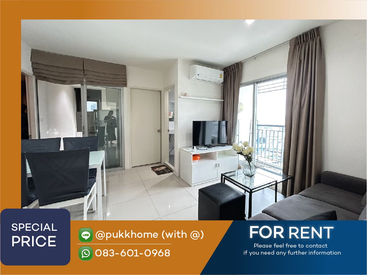 ให้เช่าคอนโดอ่อนนุช อุดมสุข : Ready to move in📣 Aspire Sukhumvit 48 / 2 Bedroom  📞 Line : @pukkhome (with @)