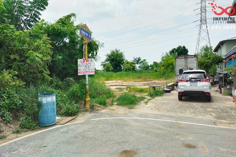For SaleLandSamut Prakan,Samrong : Land for sale, 467.7 square wah, Soi Chonlathep 8, Theparak Road, Bang Phli, Samut Prakan