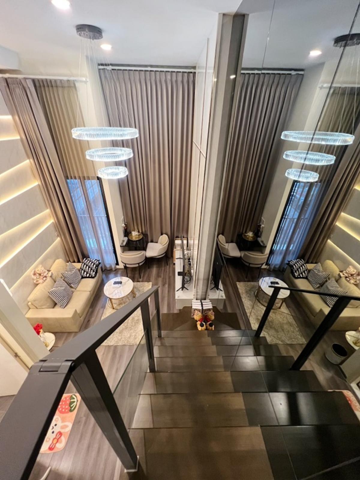 ให้เช่าคอนโดพระราม 9 เพชรบุรีตัดใหม่ RCA : ⭐️Knightsbridge Space Rama9⭐️1bed Duplex ตกแต่งสวยจัดเต็ม✨✨✨