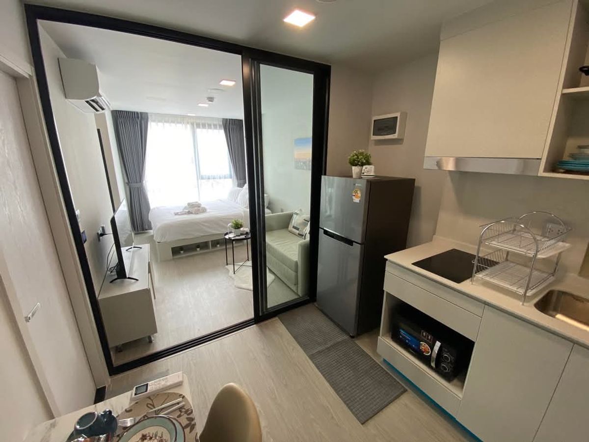 For RentCondoOnnut, Udomsuk : 🍀Condo for rent Atmoz Oasis Onnut near MRT Srinakarin, 1 bedroom, beautiful room, fully furnished, rent only 11000-