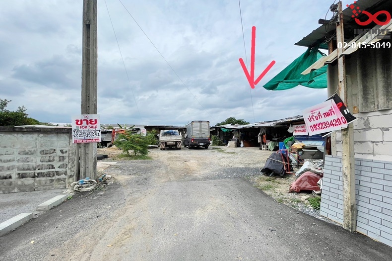 For SaleLandLadprao101, Happy Land, The Mall Bang Kapi : Land for sale, 104 square meters, filled in, Soi Lat Phrao 80, Intersection 14, Lat Phrao Road