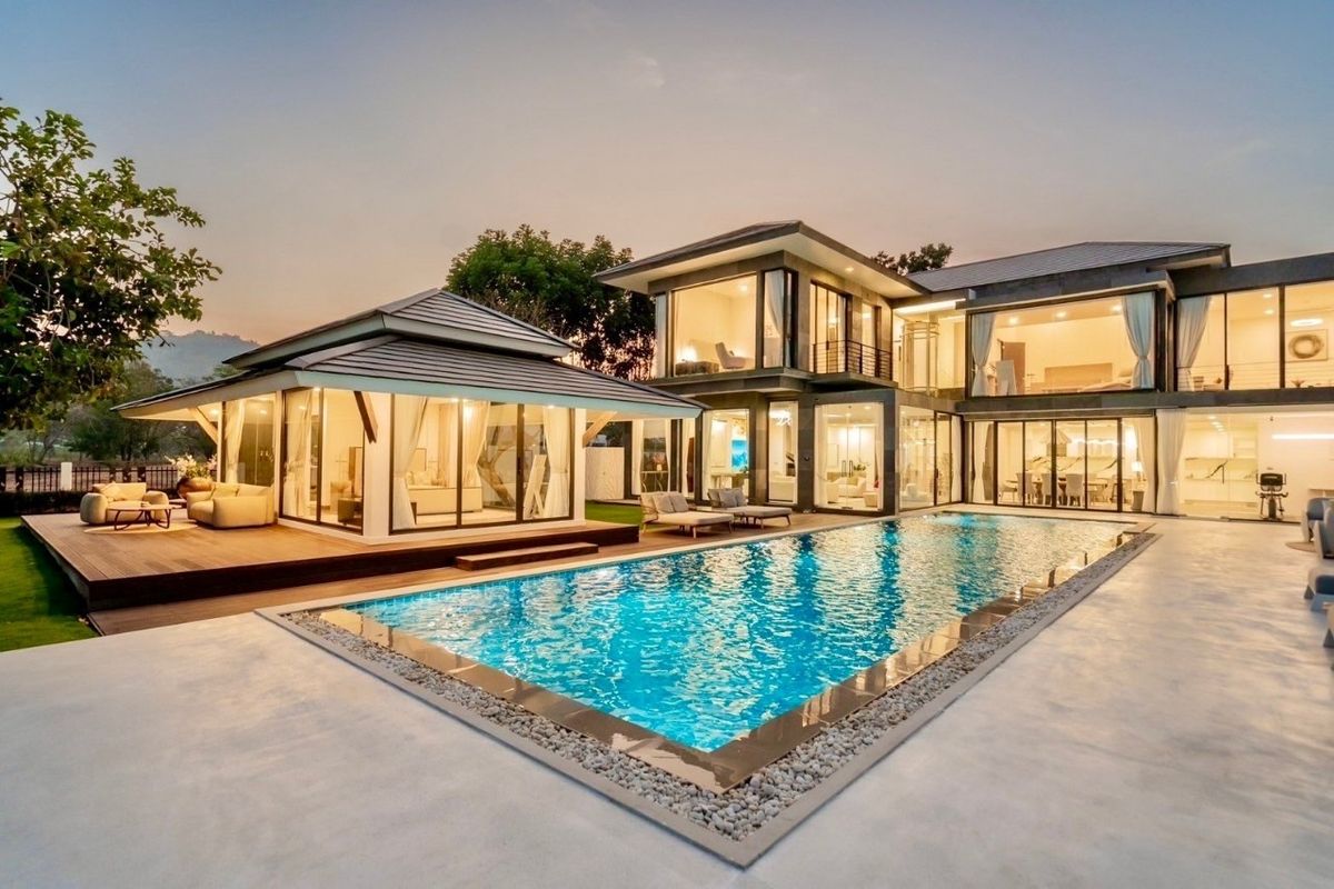 For SaleHouseHuahin, Prachuap Khiri Khan, Pran Buri : Big beautiful house, golf course view