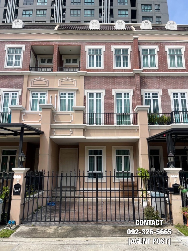 For SaleTownhomeOnnut, Udomsuk : Townhouse for sale, Garden Square Sukhumvit 77 project, very good condition, can park 2 cars.
