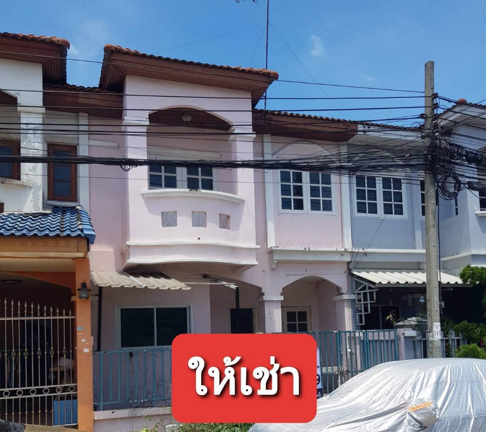 For RentTownhomeNonthaburi, Bang Yai, Bangbuathong : 2-storey townhouse for rent, located in front of the village, Siriwan-Chuanchom, Bang Bua Thong