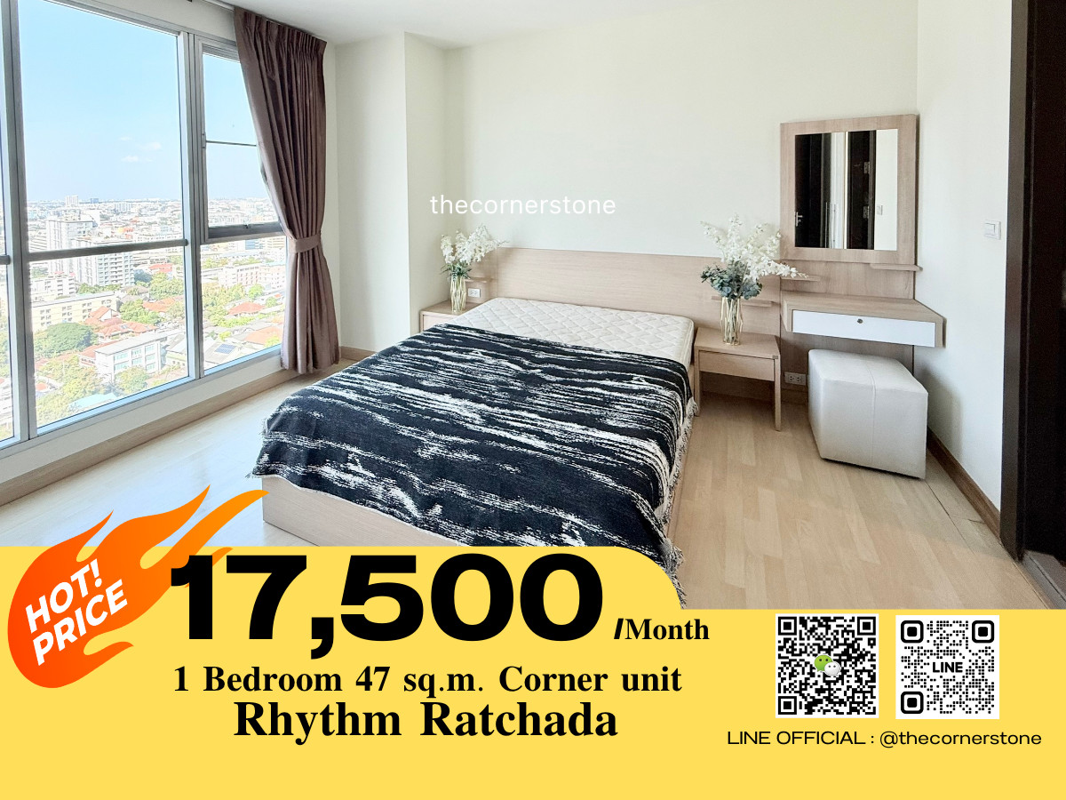 For RentCondoRatchadapisek, Huaikwang, Suttisan : For rent‼️ Ready to move in ✅ ✨ 𝐑𝐡𝐲𝐭𝐡𝐦 𝐑𝐚𝐭𝐜𝐡𝐚𝐝𝐚 ✨ Great price Prime location with convenient transportation 📍 Direct access to MRT Ratchadaphisek 🚇  (No. 251528)