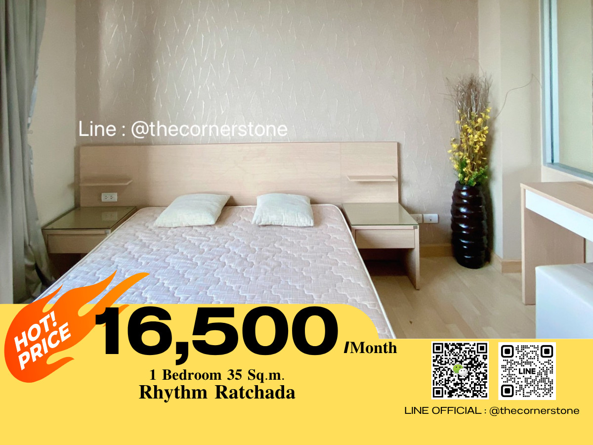 For RentCondoRatchadapisek, Huaikwang, Suttisan : ✨ For Rent‼️ Rhythm Ratchada ✨ Beautiful room, great price — Ready to move in on 11 November 2025 ✅ (Ref. No. 251150)