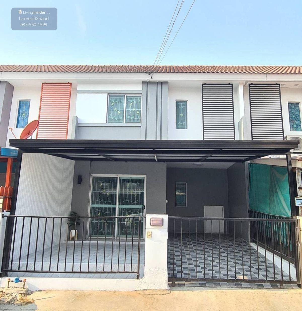 For SaleTownhomeLadkrabang, Suwannaphum Airport : Townhouse for sale🏠 Baan Pruksa 78, Lat Krabang Industrial Estate, area 18 sq m., 3 bedrooms, 2 bathrooms, ready to move in 🔥Price 1,850,000.- baht