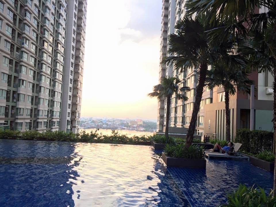 For SaleCondoRama3 (Riverside),Satupadit : Urgent sale, corner room, very beautiful view, cheap installment 8,xxx, Lumpini Park Condo, Rama 3 Riverside