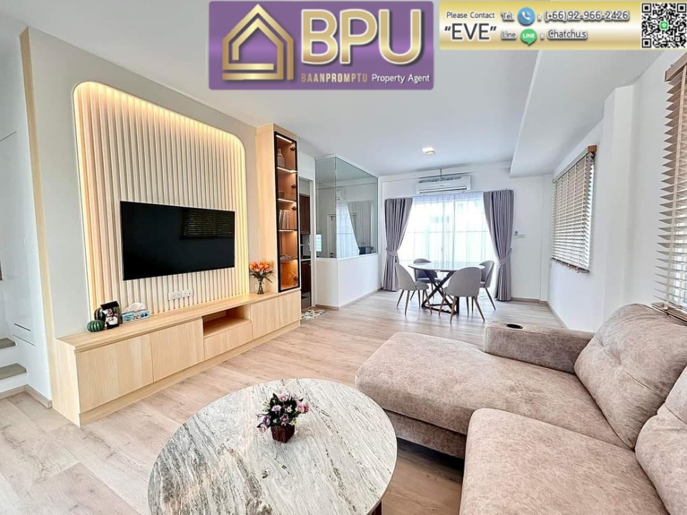 ให้เช่าทาวน์โฮมบางนา แบริ่ง ลาซาล : ** ให้เช่าทาวน์โฮม 3 ห้องนอน ** อินดี้ 2 บางนา-รามคำแหง2 ใกล้ เมกะ บางนา