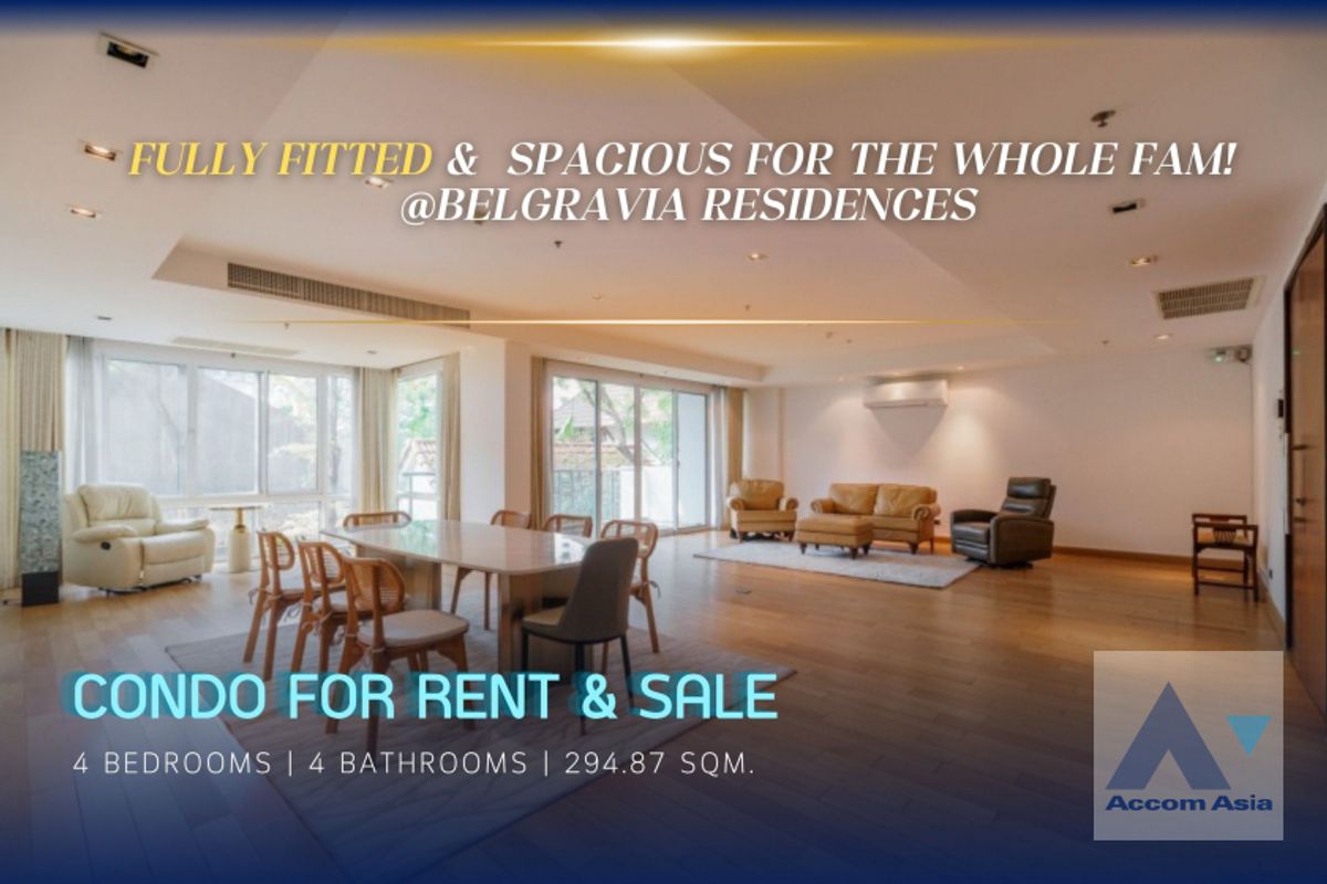 For RentCondoSukhumvit, Asoke, Thonglor : 🔼AccomA 🔽 (✅VDO TOUR) Big Balcony, Pet friendly Fully Fitted & Truly Pet-Friendly! Spacious for the whole fam! @Belgravia Residences (AA16289)