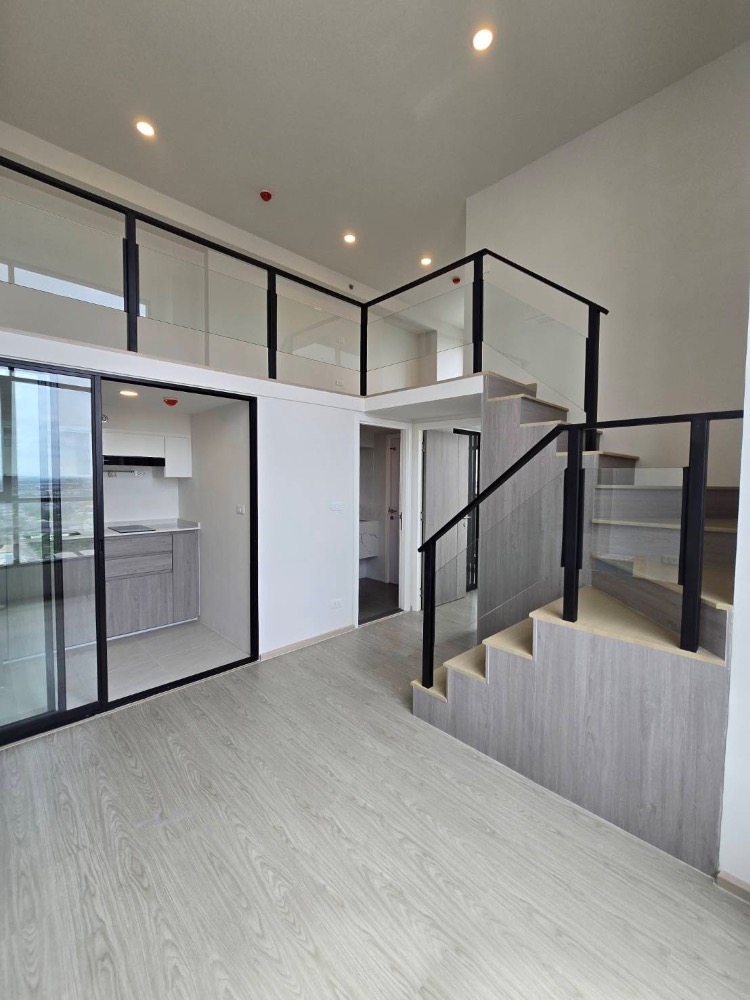 ขายคอนโดเสรีไทย-นิด้า : DuPlex ห้องใหม่ๆ ใกล้รถไฟฟ้าสถานีอินเตอร์เชนจ์ ลำสาลี เชื่อมต่อรถไฟฟ้า 3 สาย ทั้งสายสีส้ม สีเหลือง และ สีน้ำตาล ใกล้ทางด่วนวงแหวนกาญจนาฯ, มอเตอร์เวย์ และ ท่าเรือวัดศรีบุญเรือง