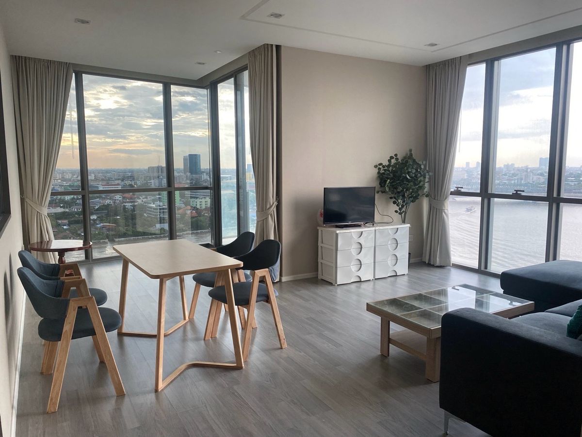 For SaleCondoBang Sue, Wong Sawang, Tao Pun : For sale: 2 bedrooms, south facing, full river view, new room, beautiful room, never lived in, 12th floor, Building B