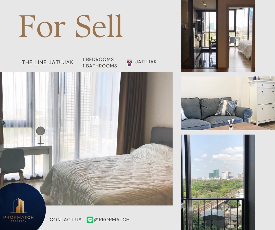For SaleCondoSapankwai,Jatujak : 🔥 Dont miss it! Huge discount 🔥 The Line Jatujak-Mochit (1 bedroom, 34 sq m.) High floor, great view, price only 5.2 million baht. Tel.0981315848 @propmatch