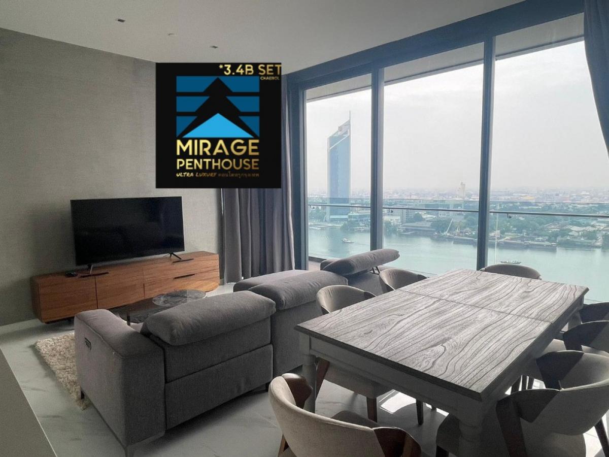 For RentCondoRama3 (Riverside),Satupadit : 🔥🔥✨Spacious room with river view🌊🌊Very beautiful 245° SUPER LUXURY luxury [😻🐶Pets]👑A room with a great view✨ Real picture!!!!✨ Fully furnished!!!!✨🔥🔥 🎯For rent🎯CANAPAYA RESIDENCES ✅2Bed2✅ 101 sqm. 16+th floor+ (#Chao Phraya #BRT📌)🔥✨LINE:miragecondo ✅Fully