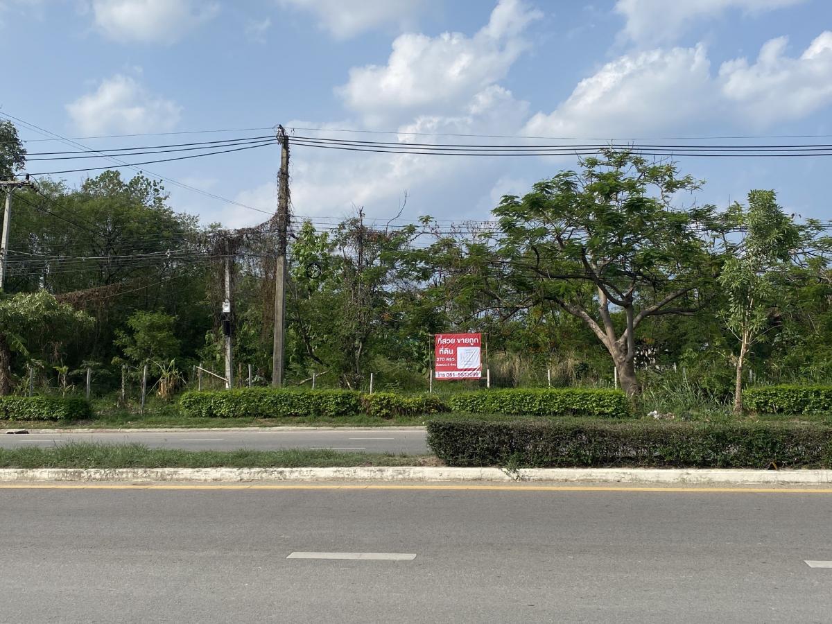 For SaleLandChiang Mai : Beautiful land in Chiang Mai, 3 sides of the road, 6 lane road