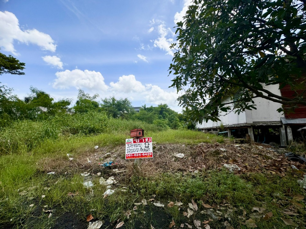 For SaleLandLadkrabang, Suwannaphum Airport : Land for sale, Soi Lat Krabang 3, size 371 sq m (Prachathorn Road), stream view***Price lower than market***
