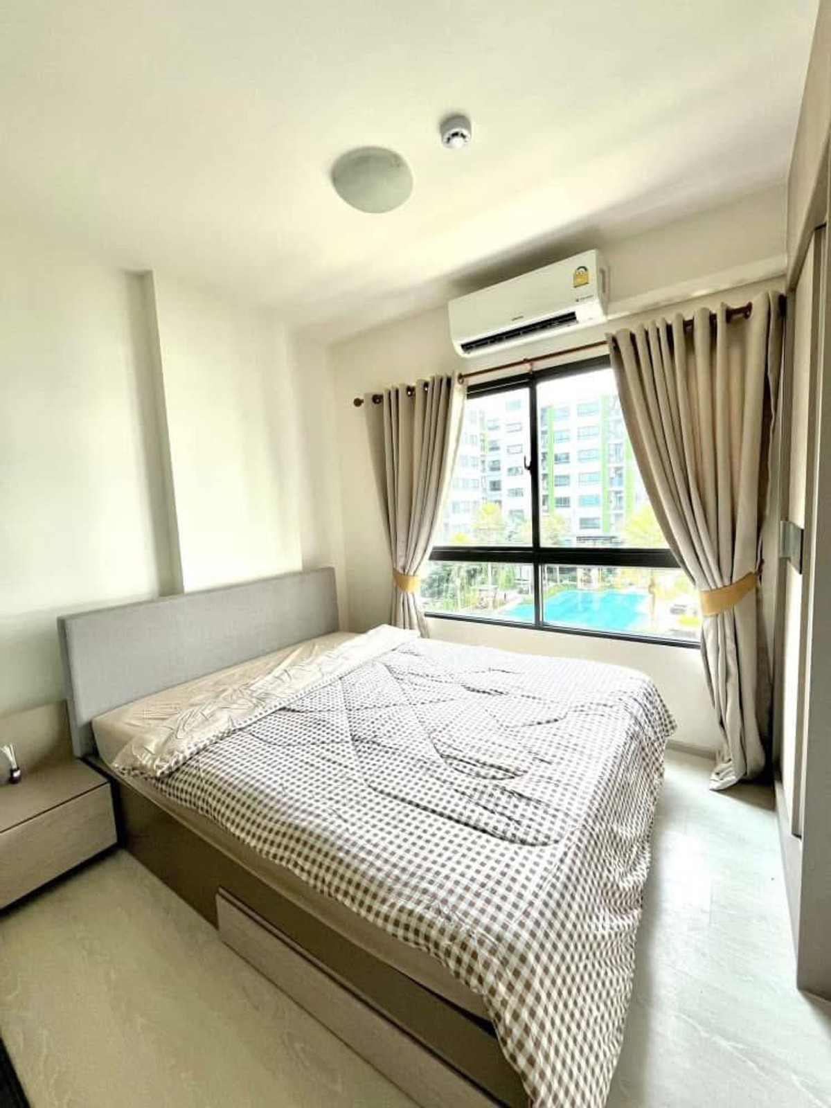 For RentCondoVipawadee, Don Mueang, Lak Si : Coming again, beautiful decorated room, pool view 🏨 #for rent GreneCondo​ 💥Fully furnished with electrical appliances🔥 Pun