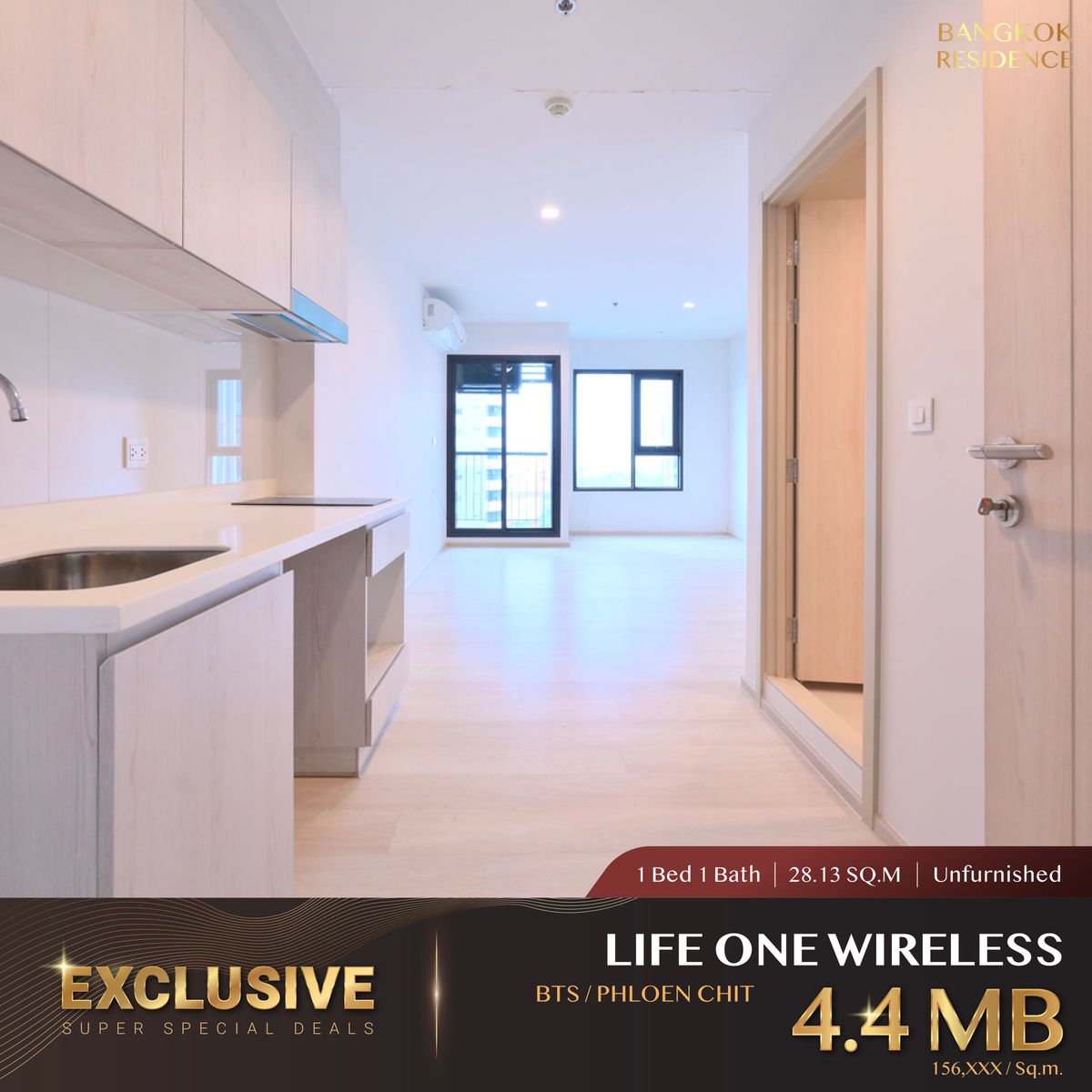 ขายคอนโดวิทยุ ชิดลม หลังสวน : Life One Wireless เป็นเจ้าของยูนิตสุด Exclusive บนทำเลสุดหรูติดถนนวิทยุ ใกล้ BTS เพลินจิต