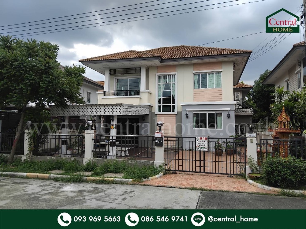 For SaleHousePathum Thani,Rangsit, Thammasat : Detached house, Pruksa Village 29, Rangsit - Khlong 3, the cheapest in the project