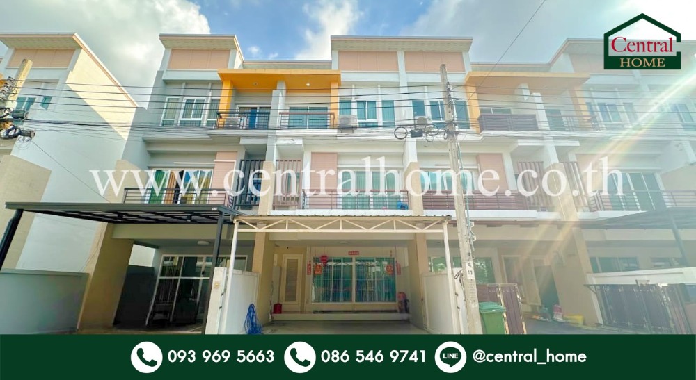 For SaleTownhomeKaset Nawamin,Ladplakao : 3-storey townhouse, Phanasiri Residence Village, Kaset-Nawamin