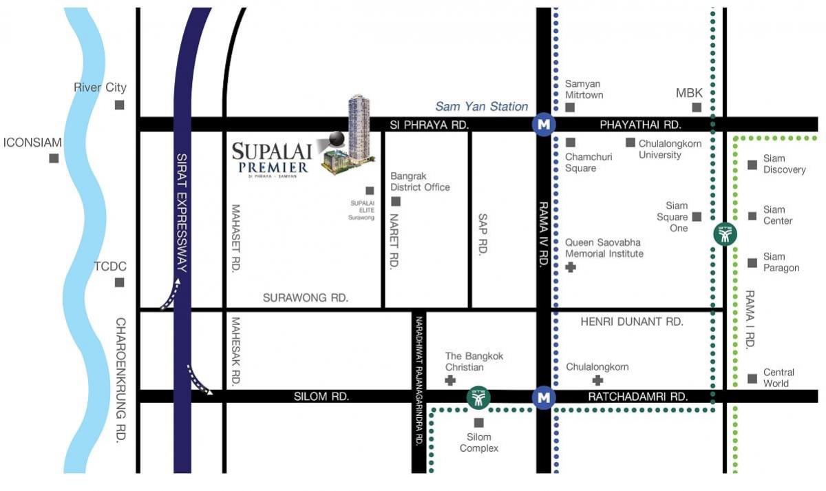 ให้เช่าคอนโดสยาม จุฬา สามย่าน : 🏢 Condo for Rent: ศุภาลัย พรีเมียร์ สี่พระยา-สามย่าน 🏢