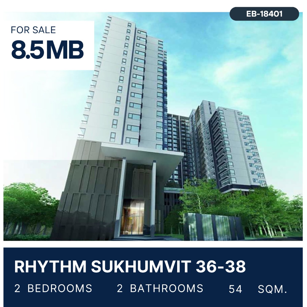 ขายคอนโดสุขุมวิท อโศก ทองหล่อ : RHYTHM Sukhumvit 36-38 2 Bed for sale 8.5 MB.  064-274-8883