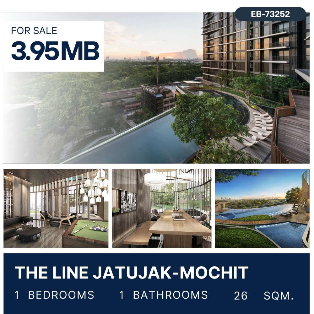 ขายคอนโดสะพานควาย จตุจักร : The Line Jatujak-Mochit 1 Bedroom for sale 3.95 MB.
