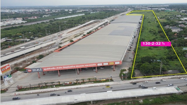 For SaleLandPathum Thani,Rangsit, Thammasat : Cheap land for sale, 131-2-38 rai, on 2 main roads, Rangsit-Nakhon Nayok, Rangsit-Thanyaburi, Khlong 6, next to Do Home shopping mall, Pathum Thani