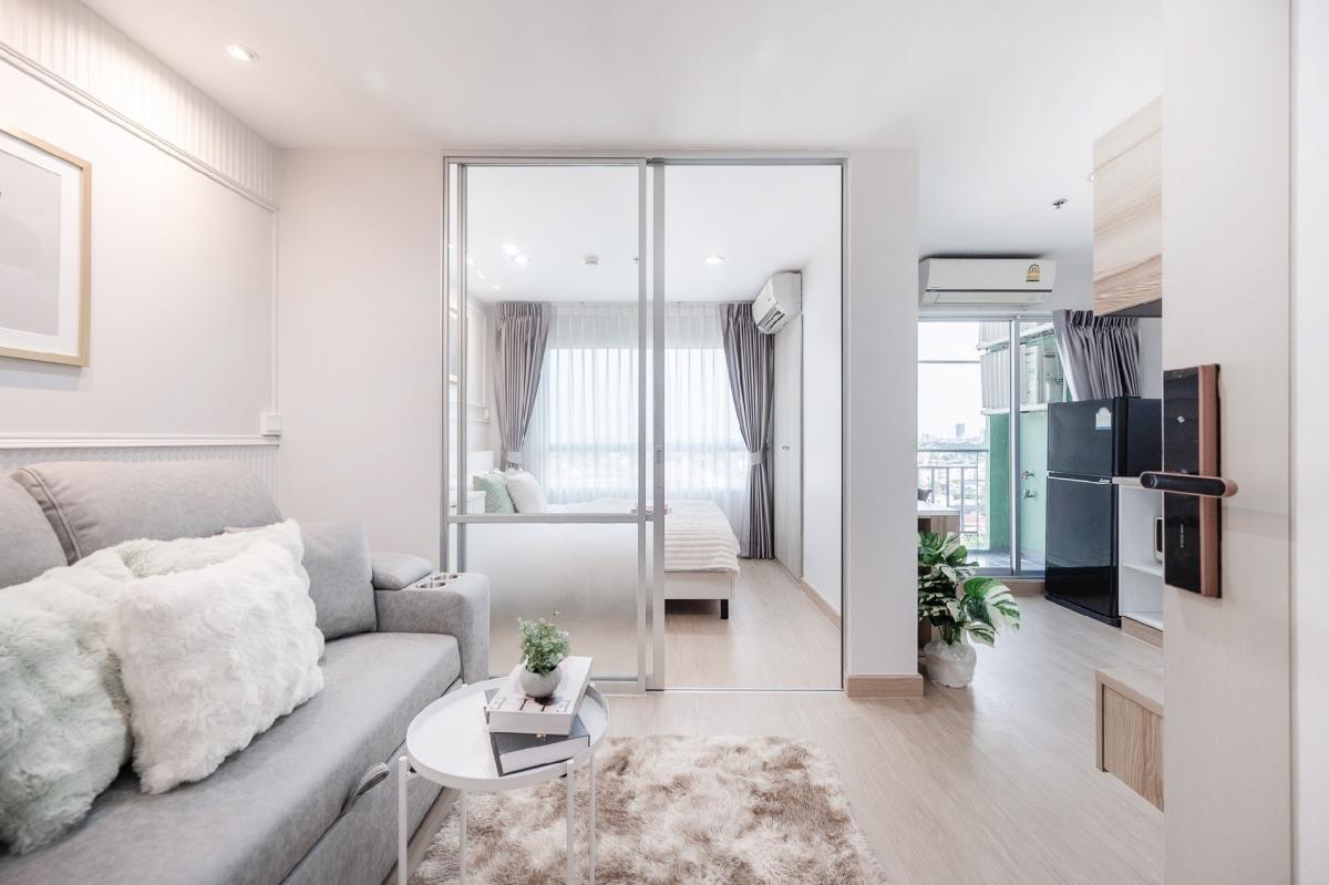 For SaleCondoNawamin, Ramindra : 🏡 Come live a warm life in Nawamin area 🌳 with green space in every corner of your residence ✨ Meet the needs of the new generation and a warm family atmosphere 🌈 Lumpini Park Nawamin Sri Burapha ☀️