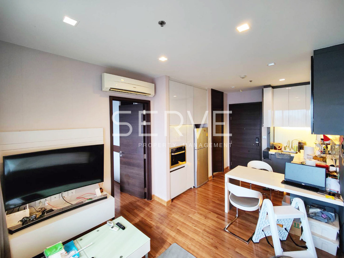 ให้เช่าคอนโดรัชดา ห้วยขวาง : 🔥24K-1นอน มีอ่างอาบน้ำ ห้องกว้าง วิวโล่ง ตกแต่งหรู เฟอร์จัดเต็ม พร้อมหิ้วกระเป๋าเข้าอยู่ คอนโดทำเลดีใกล้MRTศูนย์วัฒนธรรม @  IVY Ampio