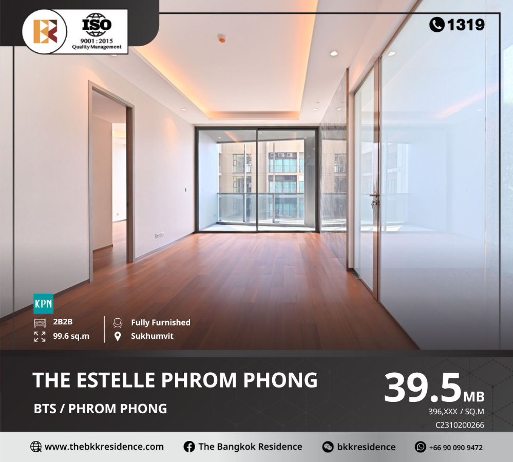 For SaleCondoSukhumvit, Asoke, Thonglor : The Estelle Phrom Phong, a luxury condo in the heart of the city, near BTS Phrom Phong.