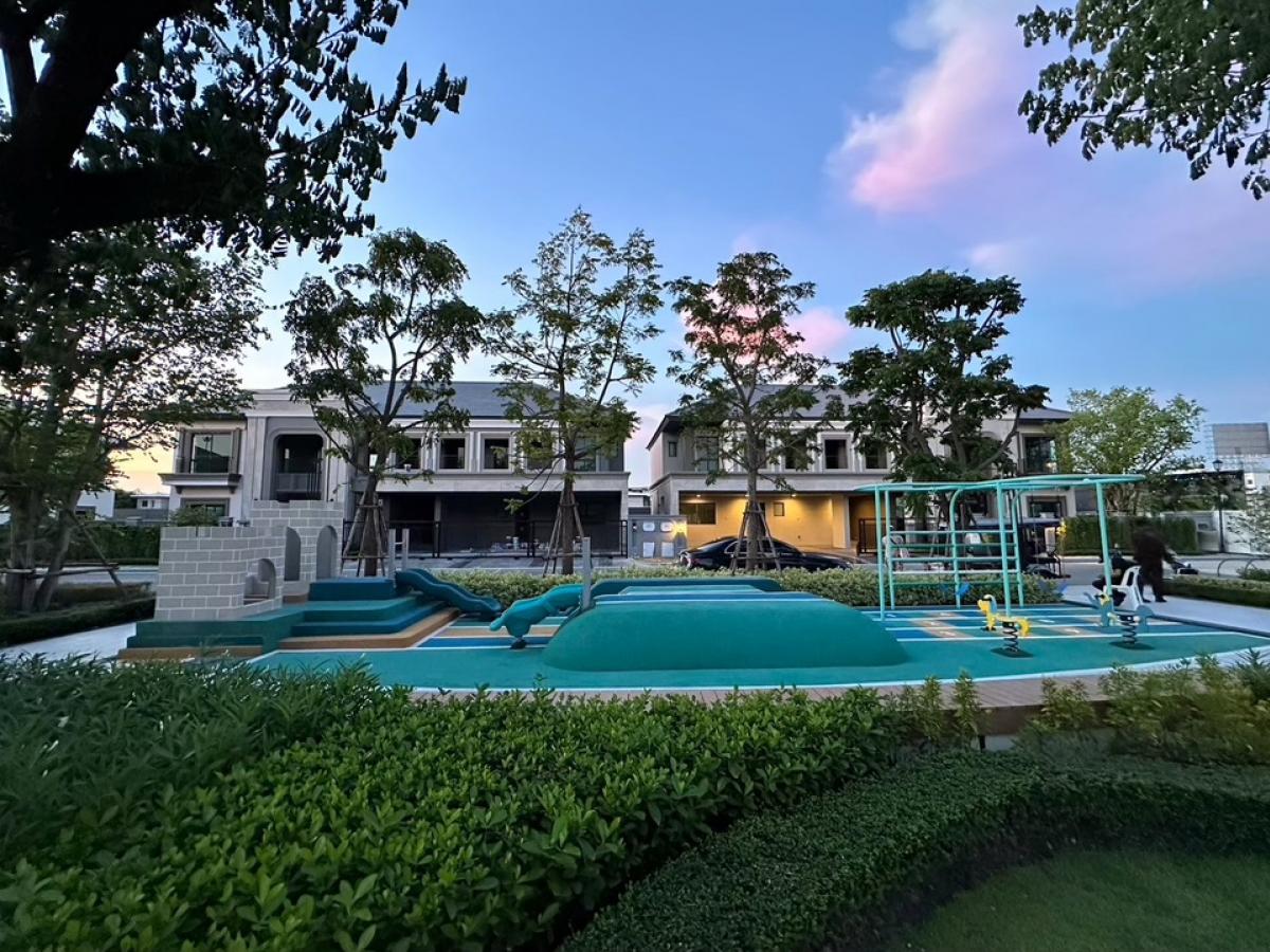 For RentHouseLadkrabang, Suwannaphum Airport : 🔥For urgent rent🔥 Grand Bangkok Boulevard, Krungthep Kreetha, brand new house, fully furnished, ready to move in, 5 bedrooms, 6 bathrooms, house in front of the garden ❗